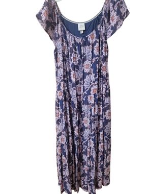 Knox Rose Navy Blue Floral Maxi Dress